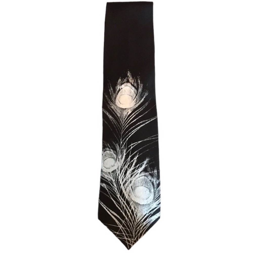 Brand New Cyberoptix Tie Lab Silk Tie Peacock